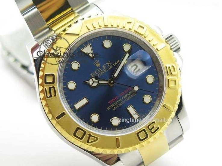 Dial Bracelet Yacht-Master 116622 On SS JF Best Blue A2836 Edition YG 0215